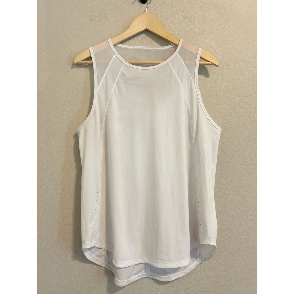 Lululemon women's white Align Hip-Length Racerback sculpt Tank Top 12 - Picture 6 of 7